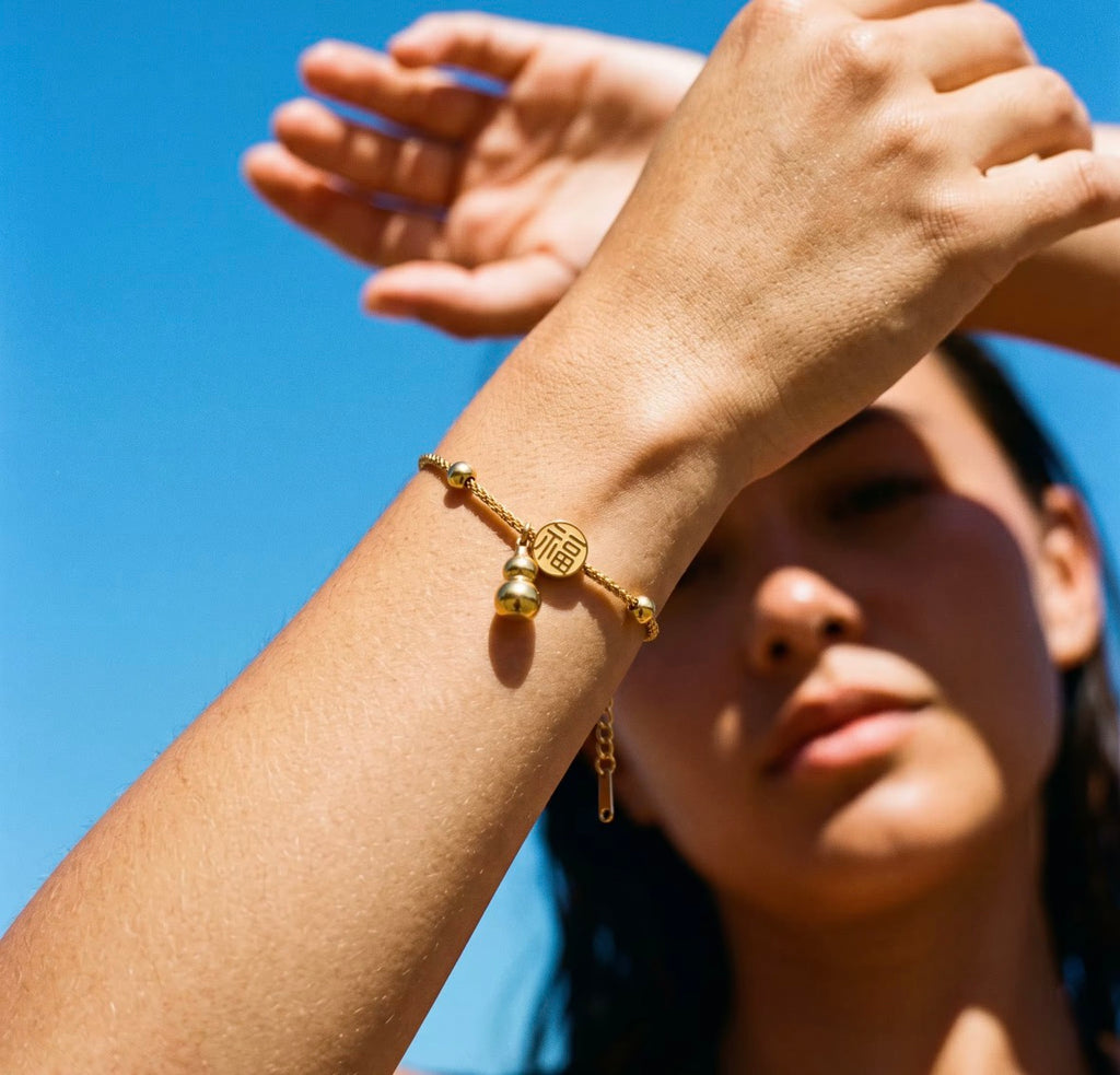 Golden Fu Fortune Bracelet – Adjustable Prosperity & Good Luck Bracelet