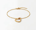 HeartLink™ Waterproof Stainless Steel Bracelet – Gold